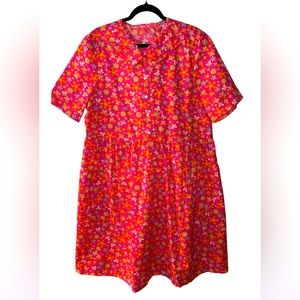 Open back dress with pockets (Sz Large) for seniors,patients, or disabled adults